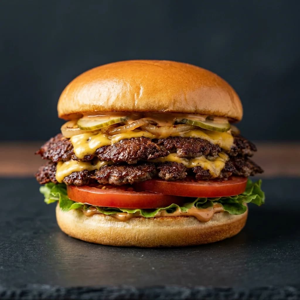 Tallow triple-stack smash burger
